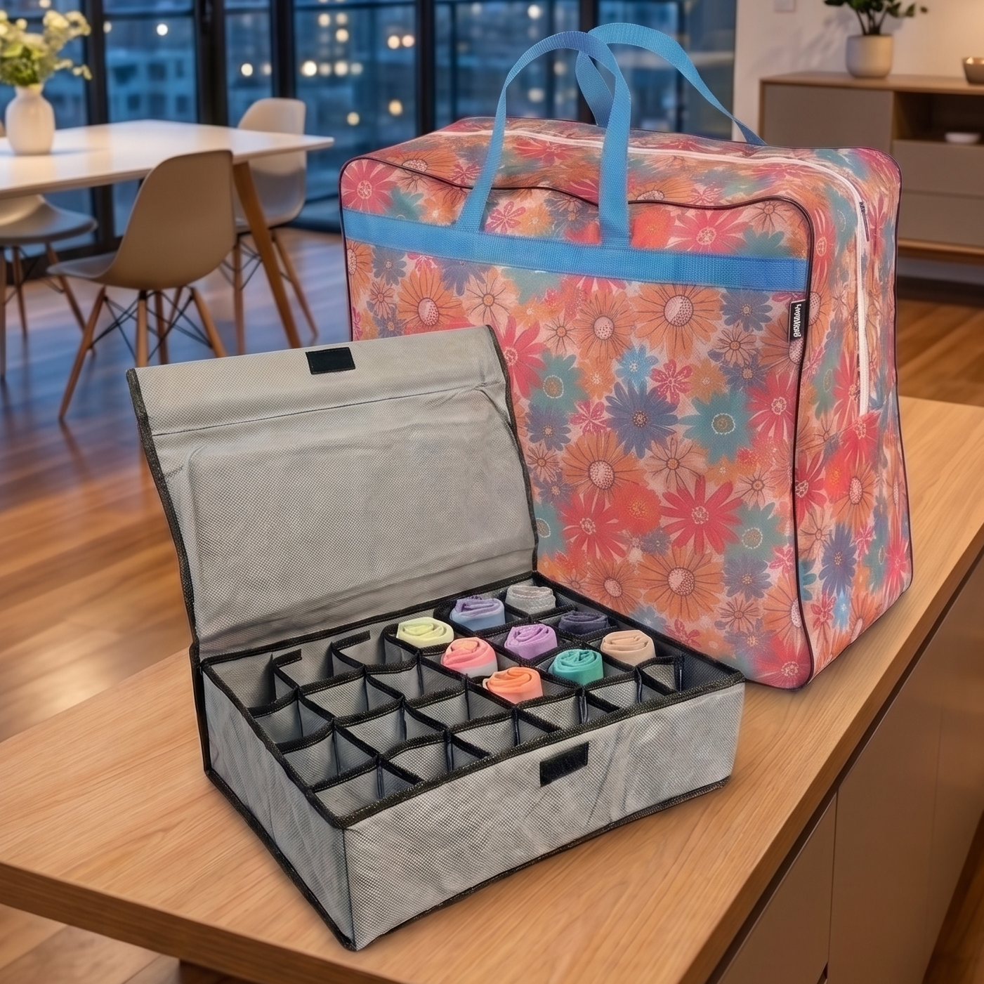 Super Bundle Storage Bag and Socks Organzier
